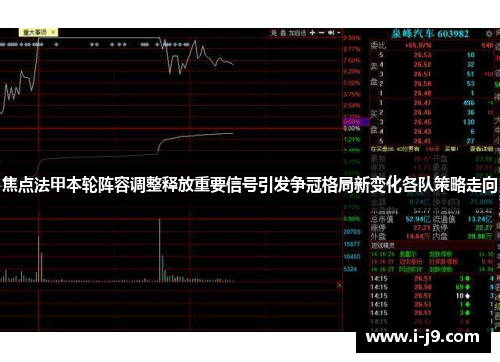 焦点法甲本轮阵容调整释放重要信号引发争冠格局新变化各队策略走向 焦点法甲本轮阵容调整释放重要信号引发争冠格局新变化各队策略走向